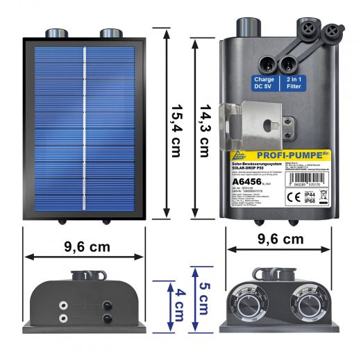 SOLAR-DROP 50 Solarpanel Abmessungen