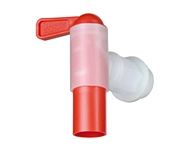 Auslaufhahn f�r Regentonnen (Kunststoff weiss/rot)