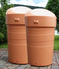 Regentonne Exklusiv 230l terra-kotta 2er SET