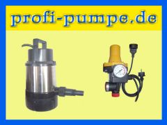 Tauchpumpe AQUA DIRT-STAR-SS 750 mit Schwimmerschalter, 10 m Kabel