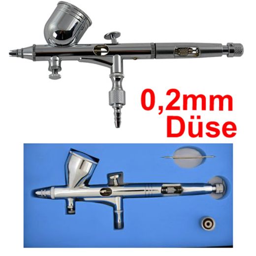 Airbrushpistole Profi-AirBrush Gravity Double-Action-Gun 180 D 0,2