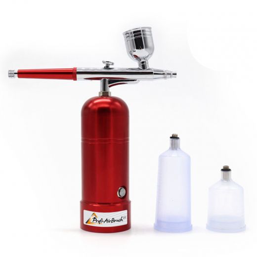 Profi AirBrush Kompressor ACCU-Star I - ROT