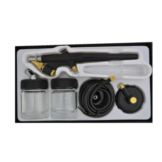 Profi-AirBrush DUO-Power II-C Set I mit Single-Action-Gun 138 D 0,8