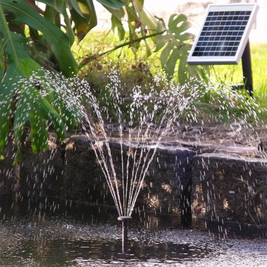 Set Teich-Solar Oasis LICHT AKKU FERNBEDIENUNG Solar Teich Pumpe Springbrunnen Wasserspiel, Brunnen, Gartenbrunne, Zierbrunnen, Solarbrunnen, Solarspringbrunnen, Teichbeleuchtung, LED Solarwasserspiel