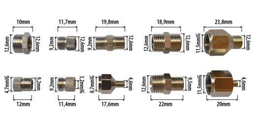 Airbrush Adapter 10er SET