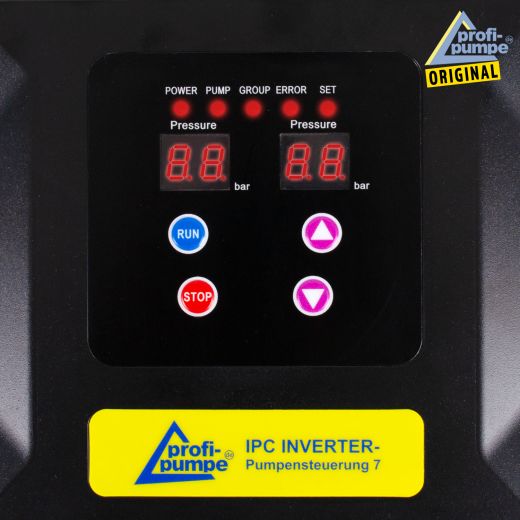 IPC INVERTER-Pumpensteuerung 7 - 1,1KW 1*230V/3*230V, verkabelt - Display