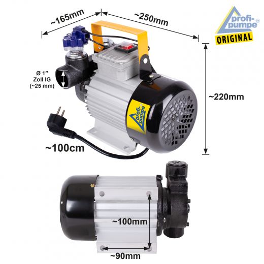 Diesel STANDARD-4.2 Automatic Selbstansaugende Pumpe Abmessungen