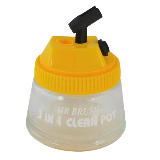 Der Cleaning-Pot dient gleichzeitig als Halter und zur Reinigung für AirBrush-Pistolen