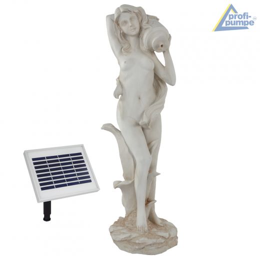 Solar-Teichpumpe Muse mit Wasserkrug. Solar - Brunnen, GARTENBRUNNEN BRUNNEN Solar BRUNNEN ZIERBRUNNEN VOGELBAD WASSERFALL GARTENLEUCHTE TEICHPUMPE - SPRINGBRUNNEN WASSERSPIEL