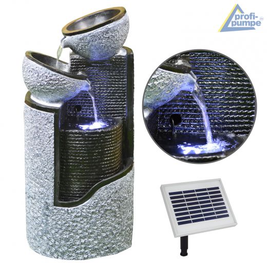 Wasserbrunnen GRANIT-SÄULE & SCHALEN mit LED licht, Solar - Brunnen, GARTENBRUNNEN BRUNNEN Solar BRUNNEN ZIERBRUNNEN VOGELBAD WASSERFALL, TEICHPUMPE - SPRINGBRUNNEN