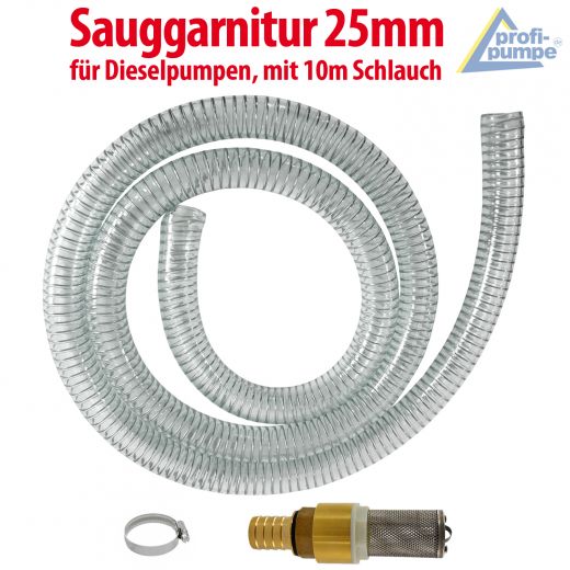 Sauggarnitur 25mm für Dieselpumpen