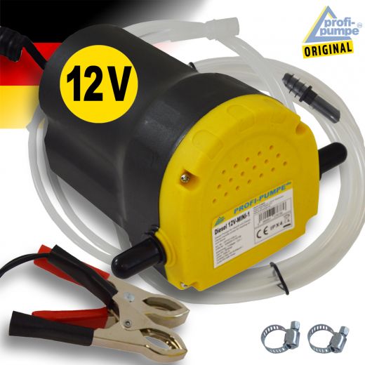 Diesel 12V-MINI-1 Umfüll-Pumpe mit Schlauch und Zubehör 