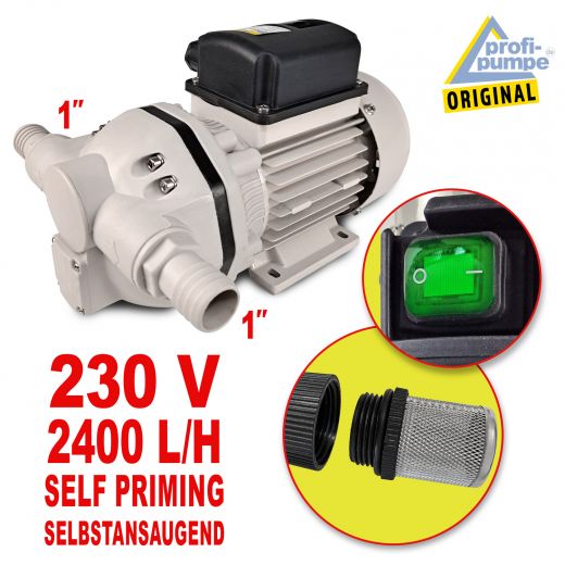 AdBlue® 230V-Pumpe, selbstansaugend, DIESEL PUMPE HEIZÖL FASSPUMPE ÖLPUMPE KRAFTSTOFFPUMPE TANKSTELLE