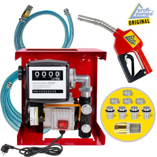 B-Ware Diesel EXELENZ-2 Pumpe mit Zähler, hochwertiger Saug- und Druckschlauch-Garnitur, Automatik-Zapfpistole und Zubehör