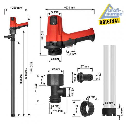 24V Fasspumpe, 24 Volt Fass-Pumpe, Diesel-Fass-Pumpe, 24V Diesel-Fasspumpe, Diesel-Pumpe für Fässer, Fasspumpe für Öl