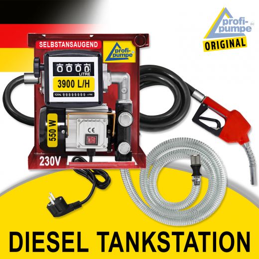Diesel Pumpe mit Zähler Schlauch und Automatik-Zapf-Pistole, 230V-Pumpe, Diesel Pumpe, Öl-Pumpe, Tankstation