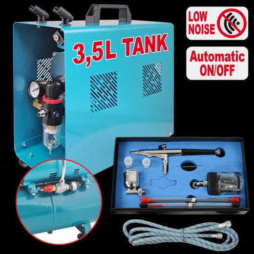 Profi-AirBrush Kompressor DUO-Power II-C Set I