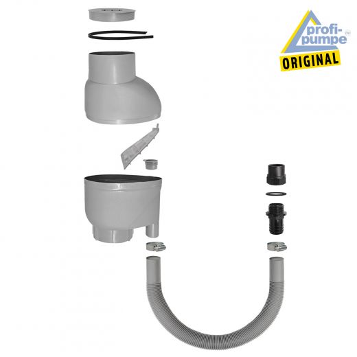 Fallrohrfilter T33 zink-grau, Regenfilter, REGENSAMMLER REGENWASSER SAMMLER FÜLLAUTOMAT FALLROHRFILTER REGEN, Laubabscheider