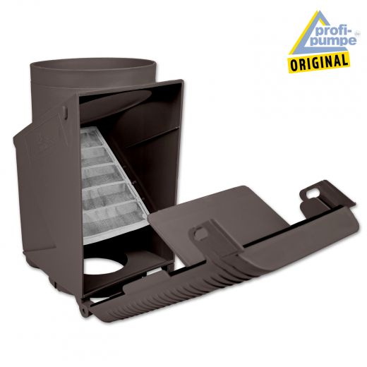 Regen-Filter T 50 Kupfer-Braun, Regenfilter, REGENSAMMLER REGENWASSER SAMMLER FÜLLAUTOMAT FALLROHRFILTER REGEN, Laubabscheider