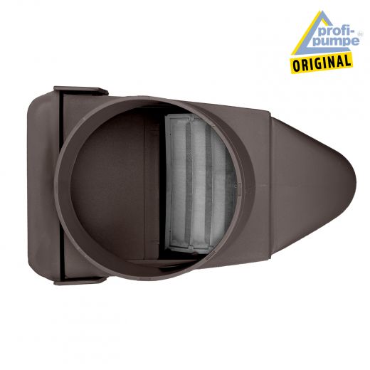 Regen-Filter T 50 Kupfer-Braun, Regenfilter, REGENSAMMLER REGENWASSER SAMMLER FÜLLAUTOMAT FALLROHRFILTER REGEN, Laubabscheider