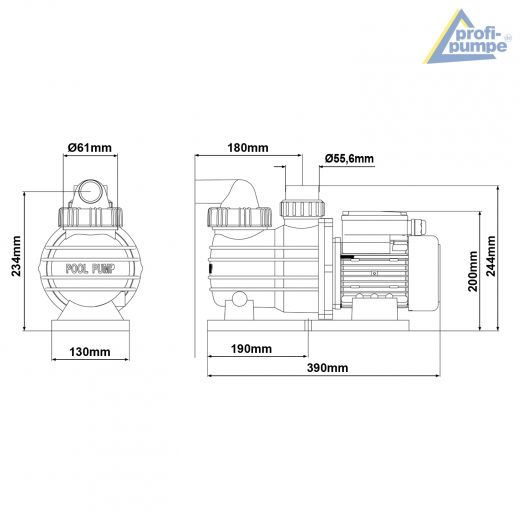 Umwälzpumpe, Poolpumpe, Schwimmbadpumpe, Skimmer, Poolfilter, pool filteranlage