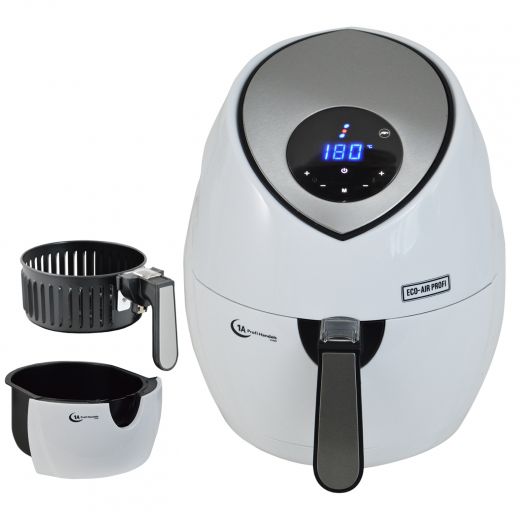 B-Ware Digitale Heißluft-Multifritteuse ECO AIR-PROFI DC-1400W-1, weiß