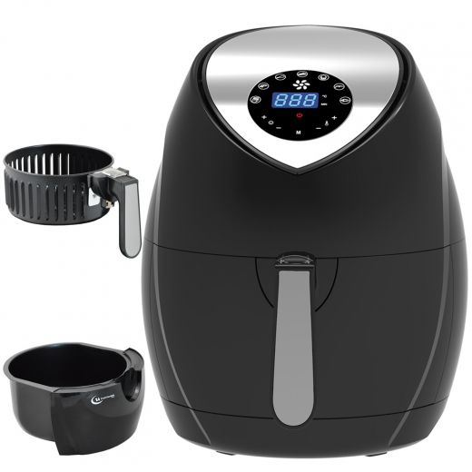 Digitale Heißluft-Multifritteuse ECO AIR-PROFI DC-1400W, schwarz