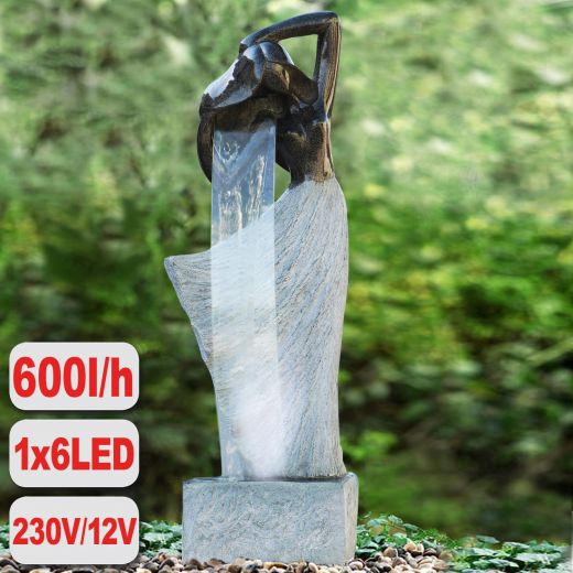 230V - Gartenbrunnen DANCING LADY mit LED-Licht