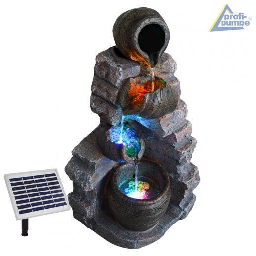 GARTENBRUNNEN ZIERBRUNNEN VOGELBAD WASSERFALL GARTENLEUCHTE TEICHPUMPE - SPRINGBRUNNEN WASSERSPIEL