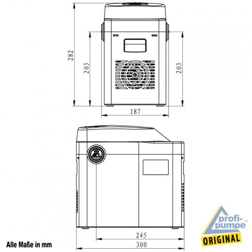 Zisternenpumpe Set INVERT-TECH 1 HAUSWASSERWERK-INVERTER Permanent Magnet Vortex-Pumpe