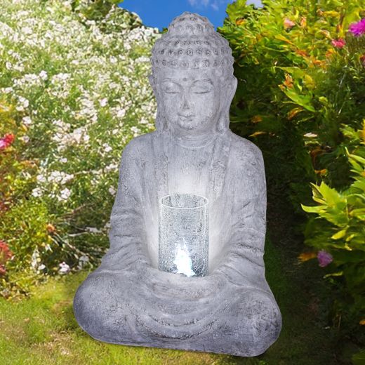 230V - Gartenbrunnen ZHEN LEBENS-LICHT mit LED Licht 