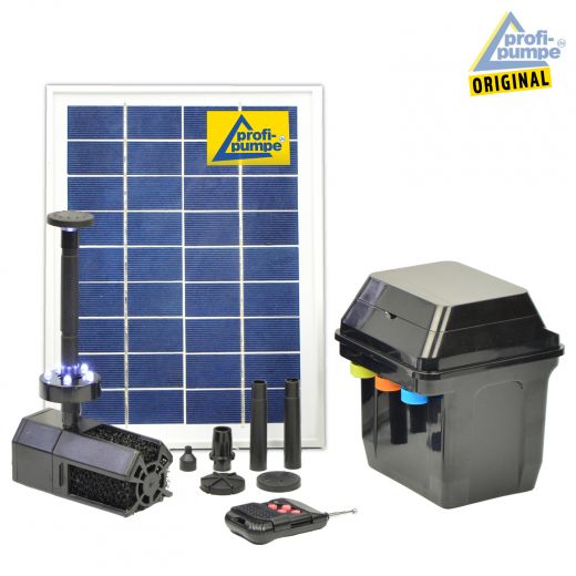 Solarpumpe SOLAR TEICH-PUMPE OSLO 300-3 Light + Remote mit FERNBEDIENUNG