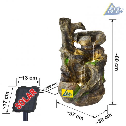 Solarbrunnen Gartenbrunnen Brunnen Solar Brunnen Zierbrunnen Vogelbad Wasserfall Teichpumpe Springbrunnen
