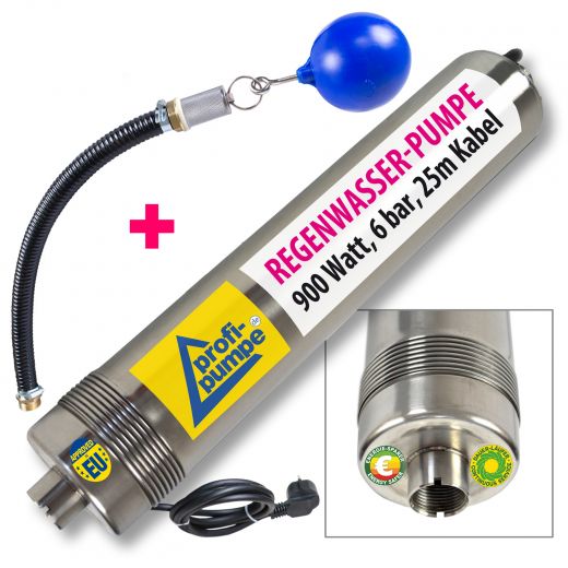 Tauchpumpe REGEN-STAR-SUPER 900 mit Ansaug-Set, 25 m Kabel