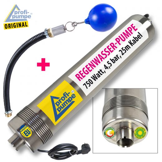 Tauchpumpe REGEN-STAR-SUPER 750 mit Ansaug-Set, 25 m Kabel