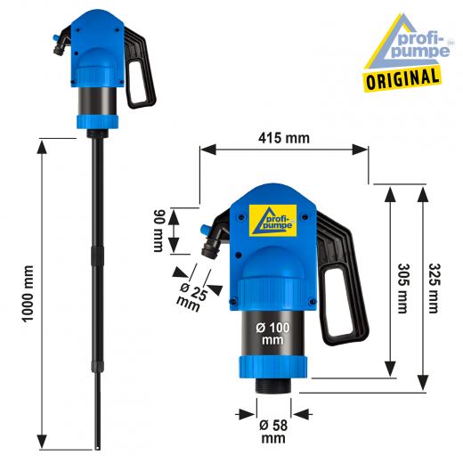 Diesel-Fasspumpe, Manuelle Fasspumpe, Universal Fass-Pumpe, Manuelle Fass-Pumpe für Diesel, Manuelle Fass-Pumpe für AdBlue, Manuelle Wasser-Pumpe, Manuelle pumpe zum Umfüllen