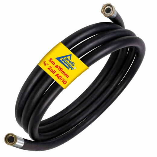 5m Diesel Gummi-Schlauch-Set 2.2 mit 3/4