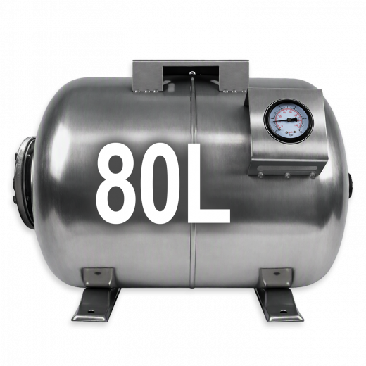 Drucktank Ausdehnungsgefäß Druckkessel  80L, Edelstahl