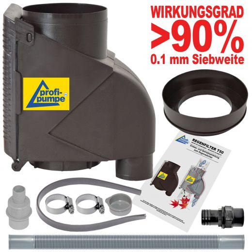 REGENWASSER REGEN SAMMLER FALLROHR FILTER GARTEN REGEN TONNE FASS TANK REGENDIEB