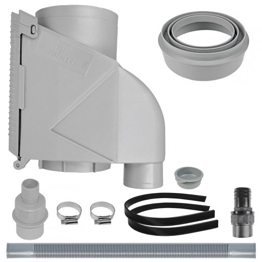 Fallrohrfilter T50 grau inkl. DN50 Anschluss-Set grau