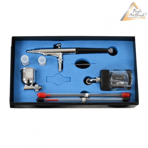 Airbrush komplett set Airbushpistole Airbrush-Pistole Lackierpistole Lackieren Airbrush Airbrushfarbe