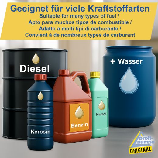 Geeignet für verschiedene Kraftstoffe und Wasser