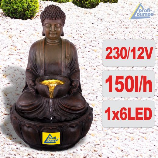 230V - Gartenbrunnen ZHEN KRAFT-QUELLE mit LED-Licht