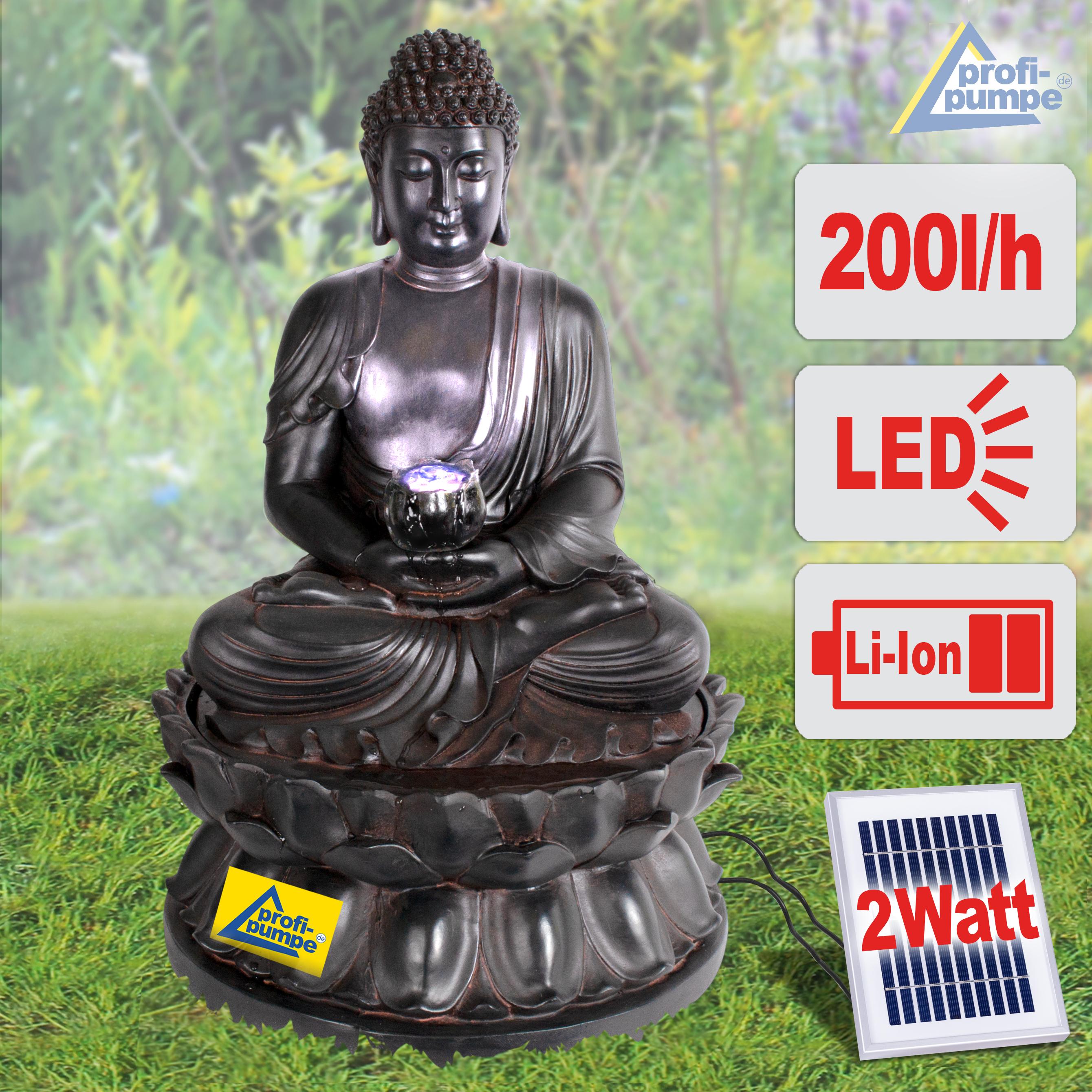 Solarleuchte Buddha - Leuchtende Dekoration