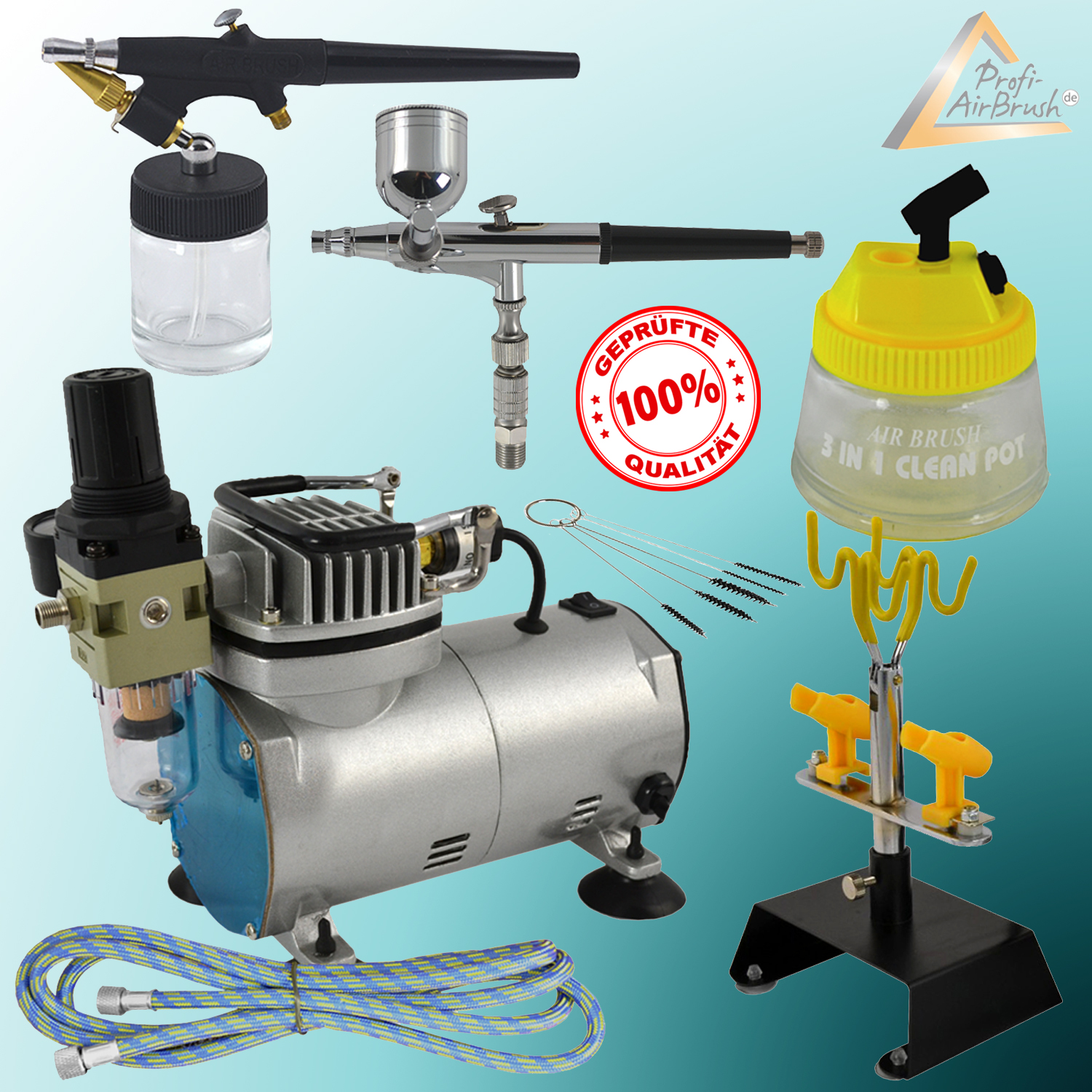 ProfiAirBrush Set Compact II mit Zubehörauswahl