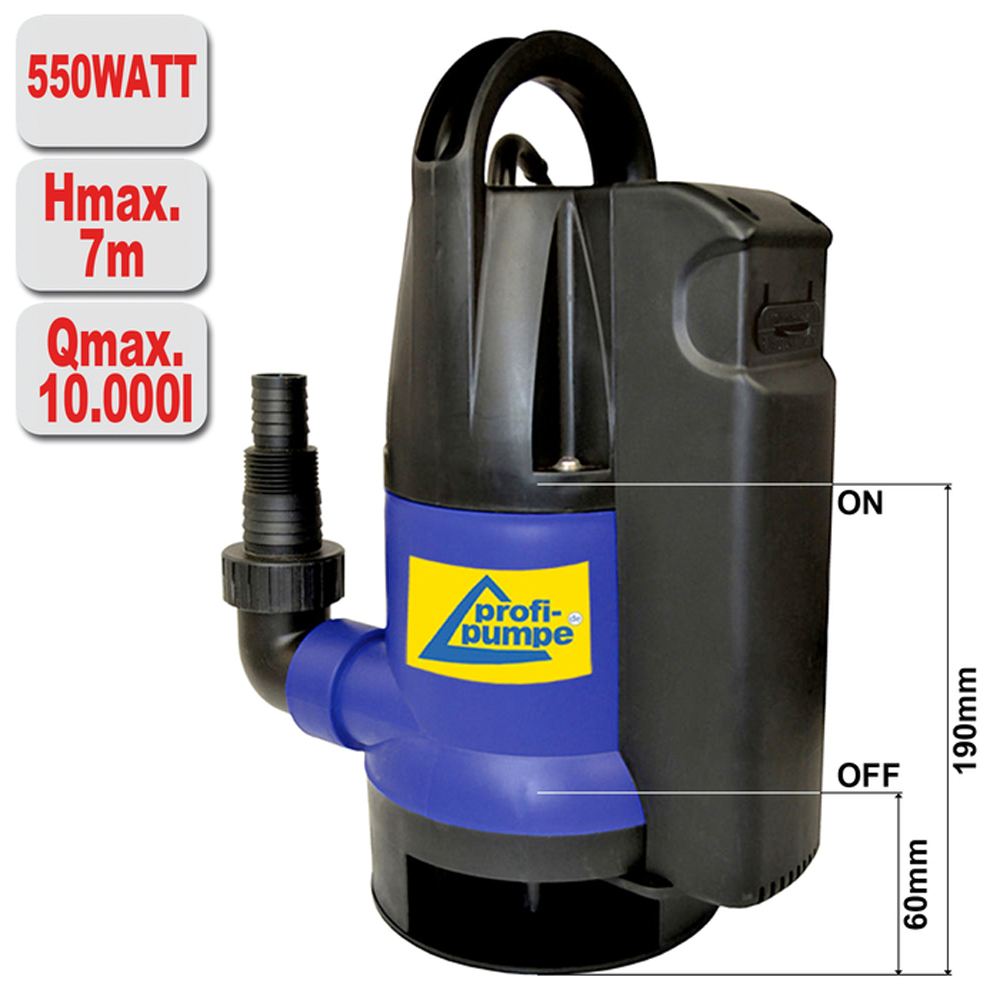 WQX550 Hochdruck Zisternenpumpe Tauchpumpe Wasserpumpe 2bar 7800L/h 0,55kW  - Shopping-Kobolde