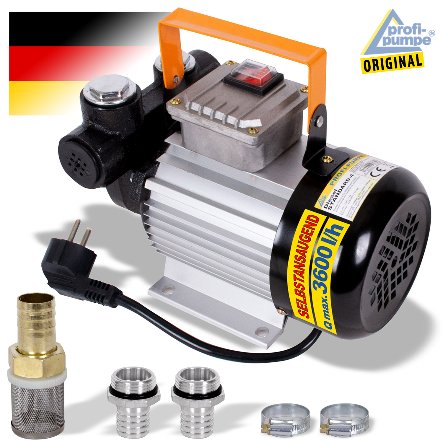 Selbstansaugende Dieselpumpe, 80 l/min 550W 12V, 3m Ansaughöhe, Heizölpumpe  Ölpumpe