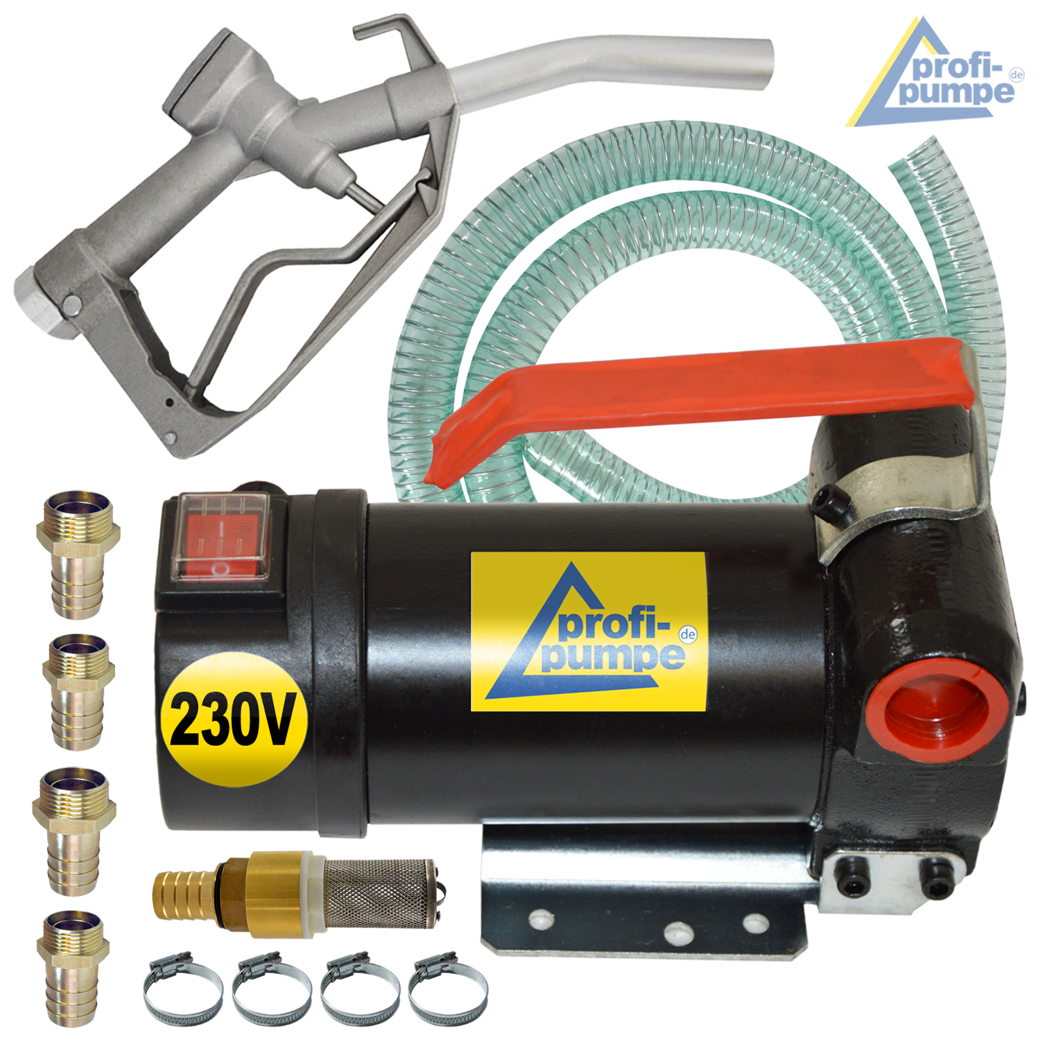 Adblue Pumpe 230 Volt, 35 l/min, autom. Zapfpistole Kunststoff integr.  digital Zählwerk, Filter