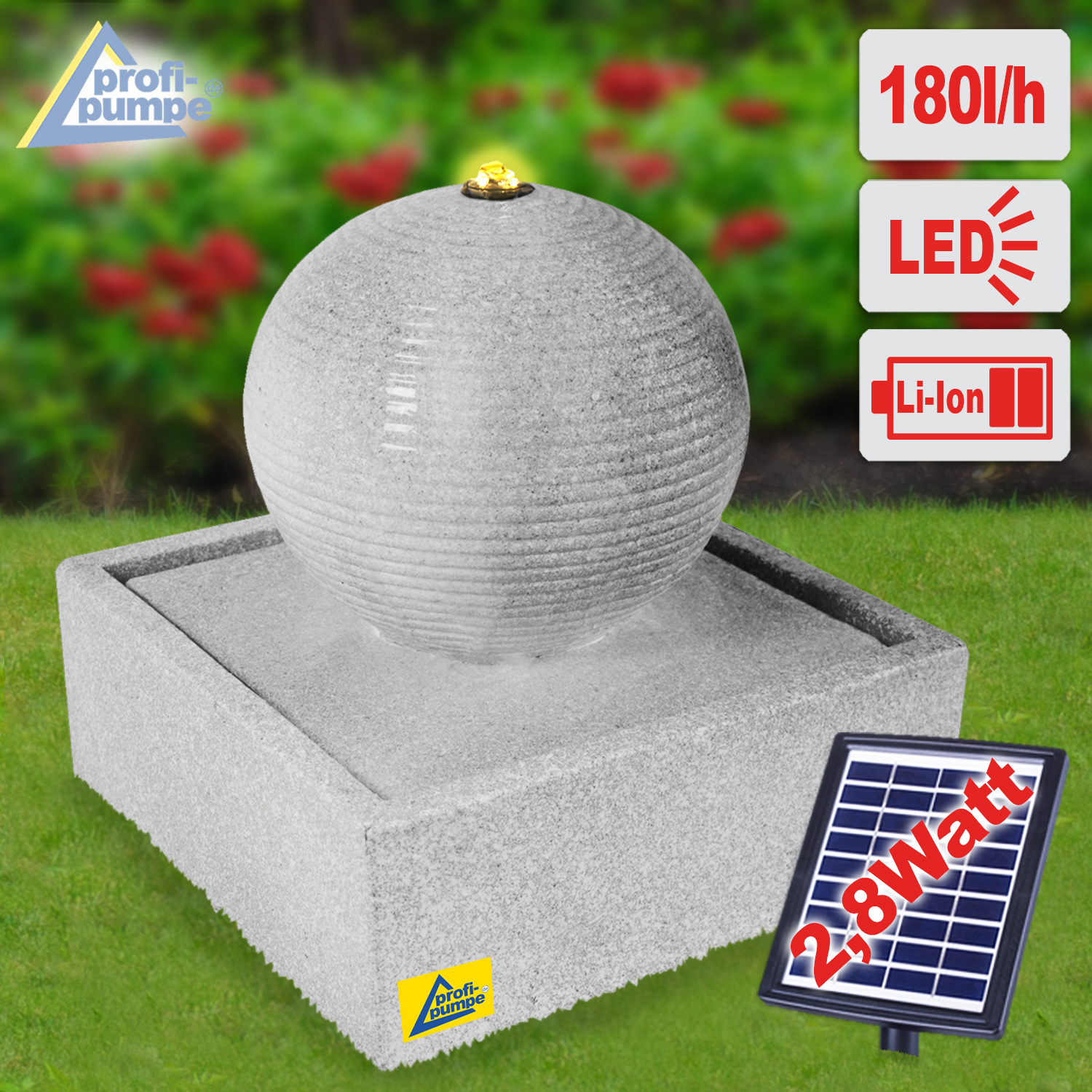 Solar Bewässerungsset mit Akku, Panel, Pumpe, Schlauch etc.