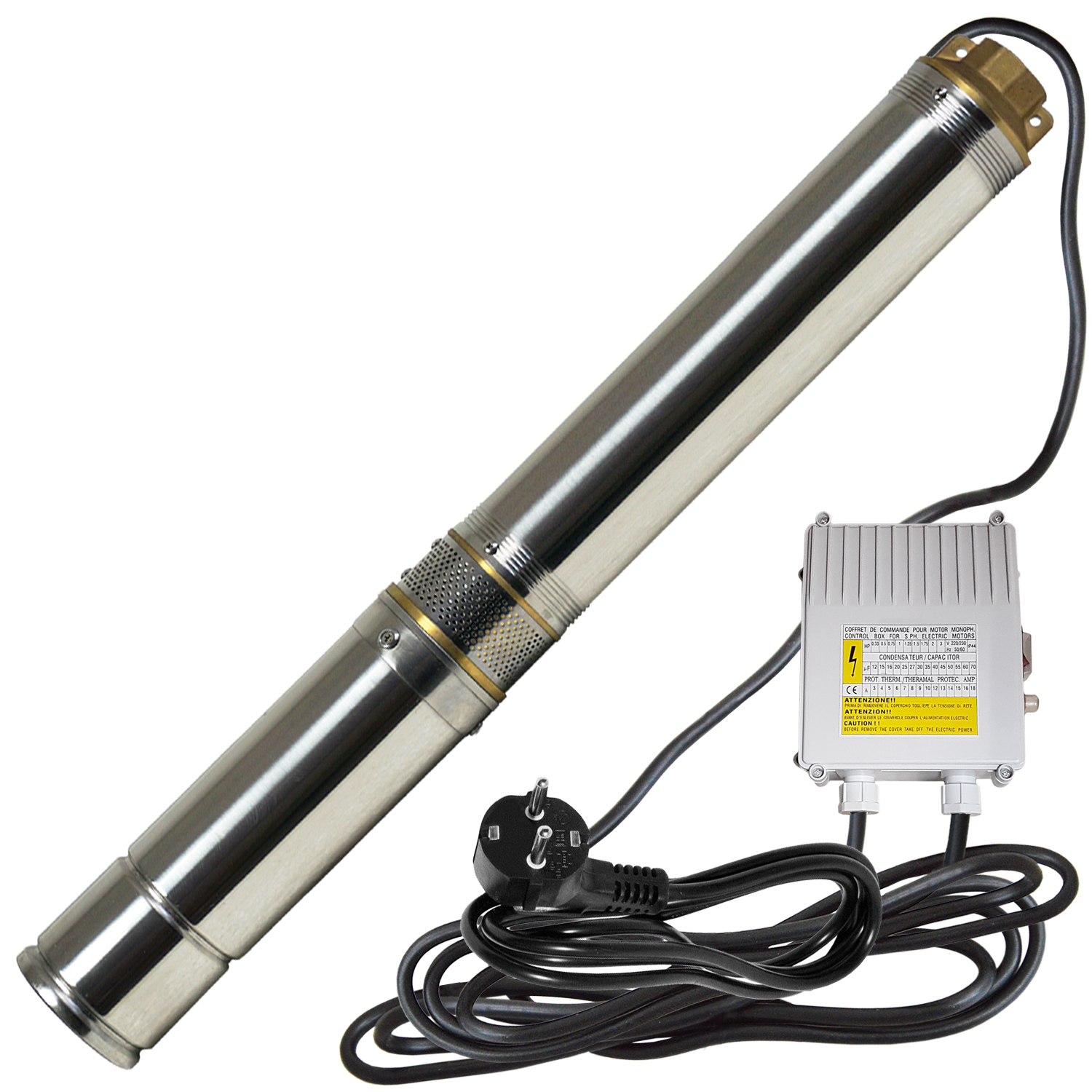 MSW Tiefbrunnenpumpe Pumpe Brunnenpumpe Tiefbrunnenpumpe Tauchpumpe 10.800 L H 2200 Watt